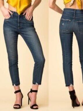 AMO High Rise Stix Crop Jeans in Rambler Size 27